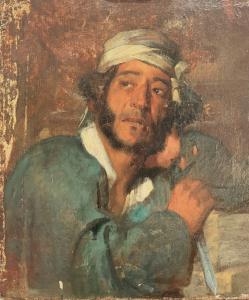 Ritratto di scultore Scuola Napoletana del XIX secolo